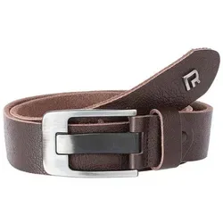 Klassischer Ledergürtel für Herren - Echtleder Dunkelbraun 95 - Herren-Gürtel aus strapazierfähigem Echtleder, ideal für den Alltag und vielseitig kombinierbar für jeden Anlass.