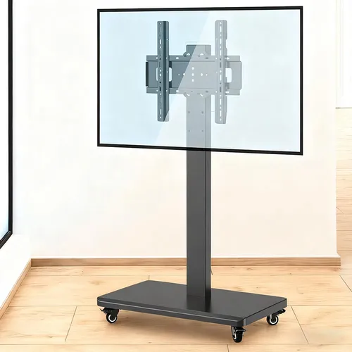 Mobiler TV-Standfuß höhenverstellbar, für 32–55 Zoll Fernseher, max. VESA 400×400 mm, max. Traglast 35 kg, schwarz ZJ7215