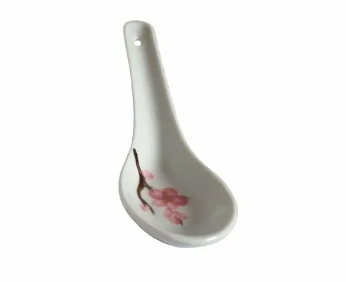 Löffel 1 Stk Reislöffel Dessert Suppenlöffel weiss China Gastronomie Sakura 077
