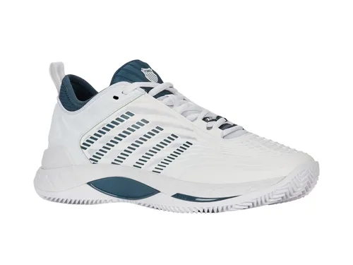 KSwiss Tennisschuhe Hypercourt Supreme 2 Clay/Sandplatz 2025 für Herren - Tennisschuhe mit hervorragendem Grip und maximalem Komfort dank Surgelite-Dämpfung und Dragguard 7.0 Außensohle, ideal für ambitionierte Spieler auf Sandplatz.