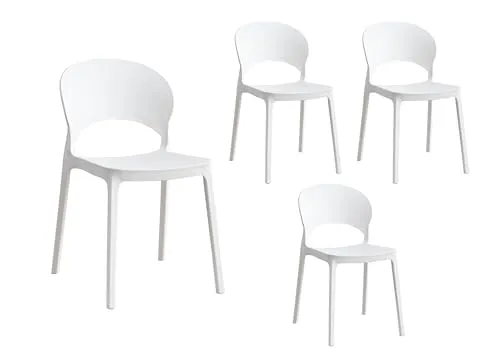 LC Garden »Vini« Stapelbare Gartenstühle (4er Set, weiß) in weiß von LC Garden