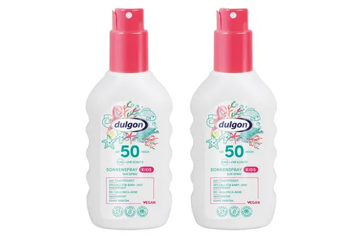 dulgon Sonnenschutzlotion 2 x dulgon Sonnenspray Kids LSF 50 Speziell für Baby- & Kinderhaut Veg