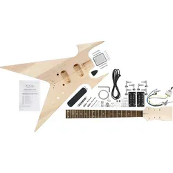 Rocktile DIY ZW Bausatz E-Gitarre - Do-it-yourself E-Gitarre Bausatz im ZW-Style, ideal für kreative Musiker. Enthält alles für den Bau, inklusive 2 x Humbucker und hochwertigen Materialien.