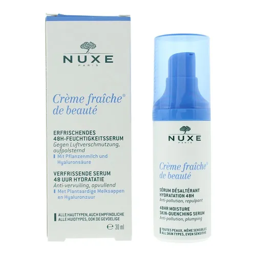 Nuxe Creme Fraiche De Beaute 48Hr Moisture Skin-Quenching Serum 30ml - Anti-Faltenprodukte: Intensiv feuchtigkeitsspendendes Serum für 48 Stunden, ideal für trockene Haut und sorgt für ein strahlendes Hautbild.