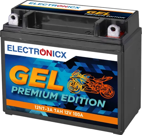 Electronicx GEL 12N7-3A Motorradbatterie 12V 7Ah