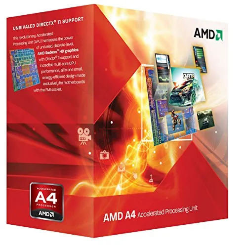 AMD A Series A4-3400 Prozessor - Leistungsstarker 2.7 GHz Prozessor mit 1 MB L2 Cache, ideal für Multimedia-Anwendungen und Gaming.