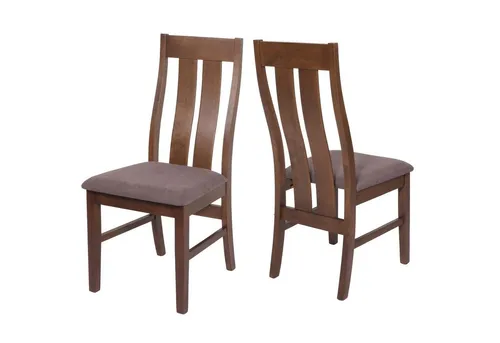 MCW Esszimmerstuhl M58, Dunkelbraun, Taupe - Stühle für Esszimmer, hohe Rückenlehne und stabiler Massiv-Gummibaumholzrahmen, ideal für Komfort und Stil in Ihrem Wohnbereich.