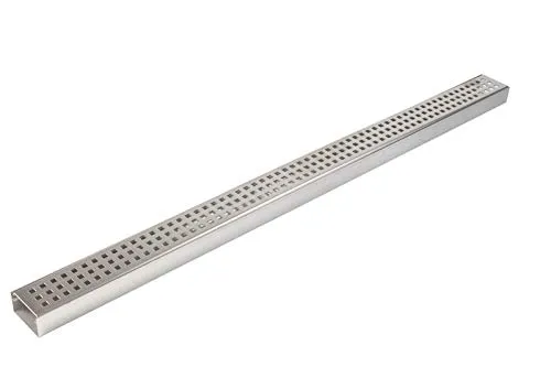 Trobak Entwässerungsrinne, Terrassenrinne Edelstahl 1 Meter superflach V2A stream