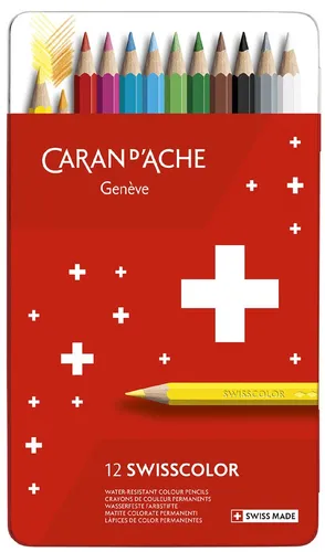 CARAN D'ACHE Buntstifte Swisscolor 12er Metalletui