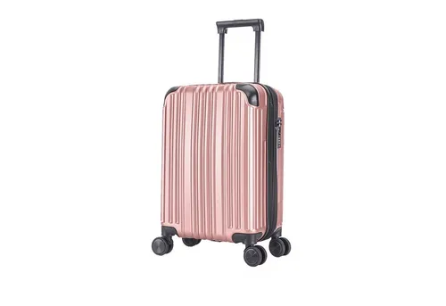 interGo Hartschalen-Trolley Reisekoffer mit 4 Rollen in gold von interGo