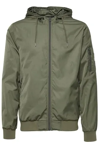 Blend Razy Herren Übergangsjacke - Kapuze, Dusty Olive Green, Größe 3XL - Funktionsjacken mit Stehkragen, wasserabweisend und ideal für Übergangszeiten. Nachhaltig produziert mit recycelten Materialien und regulärem Schnitt für optimalen Tragekomfort.