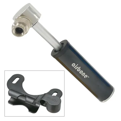 AIRBONE Mini Pumpe Supernova ZT-702 AV 99mm Schwarz inkl. Halter Fahrrad Luft