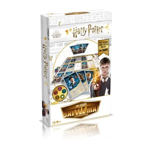 Winning Moves Top Trumps Battle Mat Harry Potter – Kartenspiele – Gesellschaftsspiel – Brettspiel – Schlachtspiel – Reisespiel – für 2 bis 6 Spieler – ab 6 Jahren – französische Version