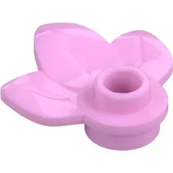 LEGO: 100x Pflanzenelement mit 3 Blättern, helles Pink