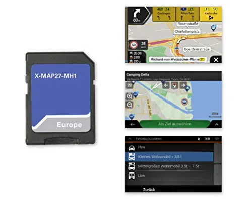 Xzent Navigationssoftware X-Map27-Mh1 - 1 Jahr Updates, Karten für 47 Länder mit über 6,5 Millionen Sonderzielen und vorkonfigurierten Reisemobilprofilen