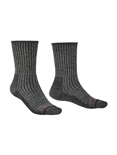 Bridgedale Herren Wandersocken, mittelschwer, Merino-Komfort-Socken, Anthrazit, Größe L
