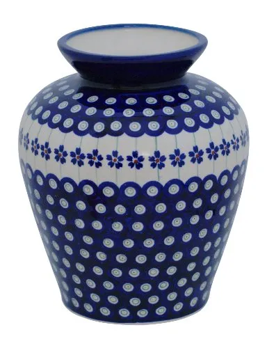 Original Bunzlauer Keramik Vase/Blumenvase, Höhe 19,7cm im Dekor 166a