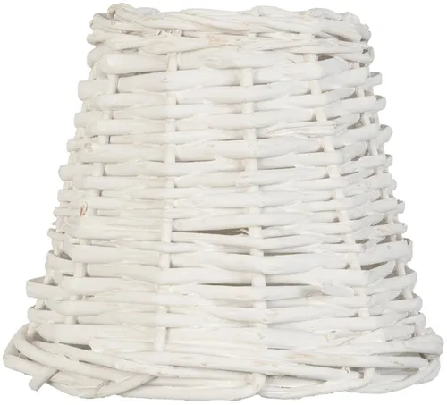 Lampenschirm Rattan weiß Ø 14x12 cm/E27