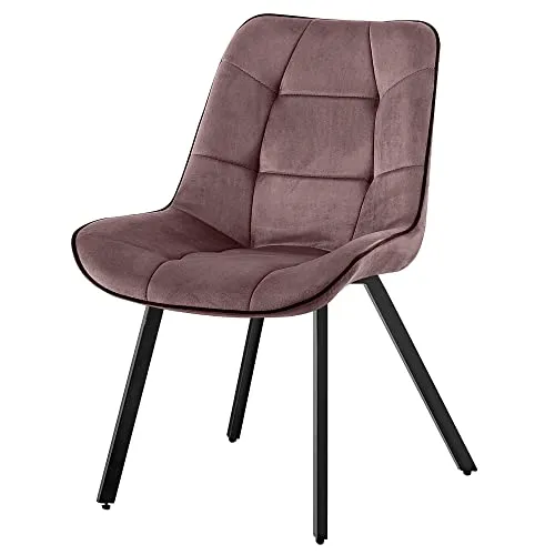 TRISENS Polsterstuhl Iris - Eleganter Samtbezug in 6 Farben - Stilvoller Polsterstuhl für Wohn- und Esszimmer, mit bequemer Sitzpolsterung und edlem Samtbezug. Wählen Sie aus 6 Farben und genießen Sie zeitloses Design in Ihrem Zuhause.