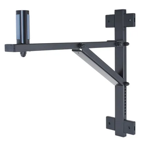 K&M 24110 Wandhalterung für Lautsprecher - Lautsprecher Zubehör, stabiler Wandhalter aus Vierkant-Stahlrohren, bis 50 kg belastbar und flexibel neigbar in 11 Stufen bis 22°, ideal für optimale Klangpositionierung.