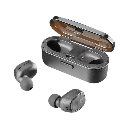 Cellularline Shadow TWS InEar Bluetooth-Kopfhörer - Kopfhörer mit True Wireless Stereo-Technologie für optimierten Klang beim Musik-Streaming. Genießen Sie bis zu 25 Std. Standby und 3 Std. Sprechzeit in einem minimalistischen Design.