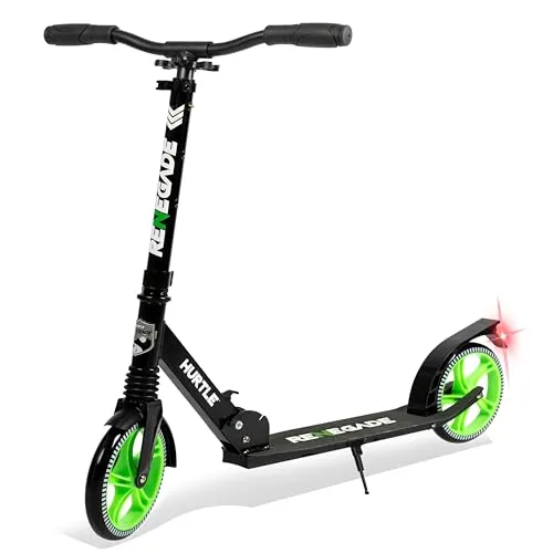 Hurtle Cityroller - Klappbarer Tretroller für Kinder & Erwachsene - Kickscooter für Kinder ab 6 Jahren, höhenverstellbar von 84-98 cm, mit robusten 20,32 cm PU-Rädern für hohen Fahrkomfort und bis 100 kg belastbar. Ideal für Stadtfahrten und Freizeit.