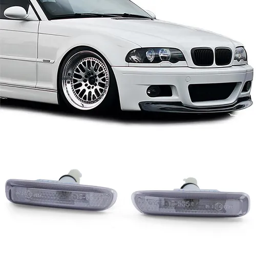 Seitenblinker Schwarz Smoke passend für BMW 3er E46 Vorfacelift