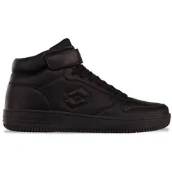 Lotto PALIOT MID OC Unisex Sneaker, Black, 43 EU - Damen-Sneaker im Midcut-Basketballdesign von Lotto, mit gepolstertem Logo und zweifach vernähter Toebox für optimalen Komfort und Langlebigkeit.