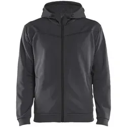 Hoodie Mit Reißverschluss 3363 von Blakläder - Mittelgrau/Schwarz XL - Arbeits- & Schutzkleidung mit modernem Design, funktionalen Taschen und warmem Fleece-Innenfutter für optimalen Tragekomfort.