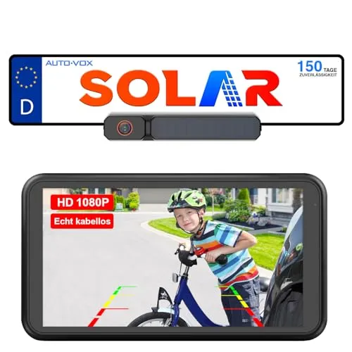 AUTO-VOX Solar Rückfahrkamera Kabellos mit 5
