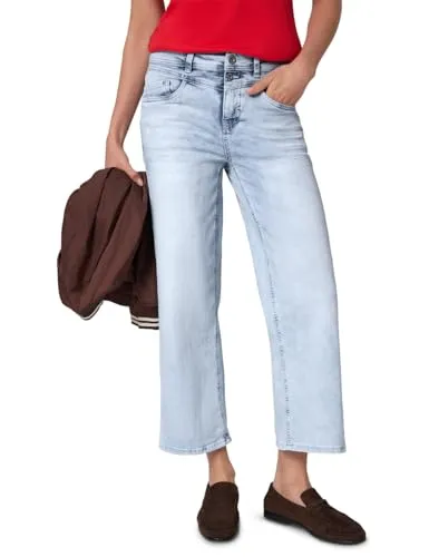 Street One Wide Leg Jeans im Loose Fit - Modische Denim Hose im Loose Fit mit weit geschnittenen Beinen. Ideal für einen lässigen Look, bietet höchsten Tragekomfort und stylische Vielseitigkeit.
