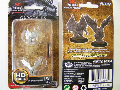 WZK72561 - D&D Nolzur's Marvelous Wave 1 - Unpainted Miniatures Gargoyles