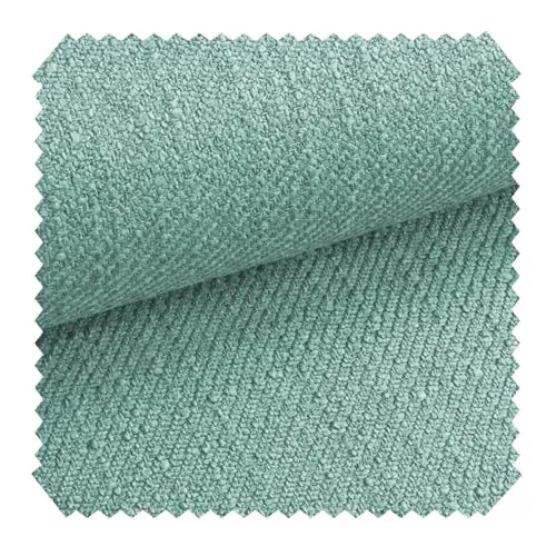 novely® exquisit DECORETTO - Weicher Polsterstoff im Naturfaser Look - Schwer Entzündbarer Möbelstoff mit Ultra-Clean-Technologie - Pflegeleichte Meterware 1lfm | Farbe: 16 Mintgrün
