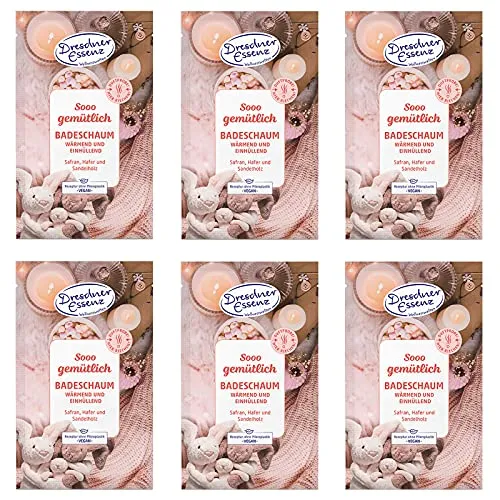 6er Pack Dresdner Essenz Pflegebad Sooo gemütlich 6 x 60 g Badezusatz vegan