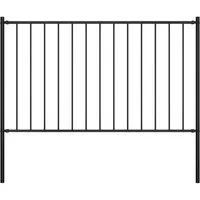 vidaXL Zaunfeld mit Pfosten aus pulverbeschichtetem Stahl 1,7 x 1,25 m - Gartenzäune aus witterungsbeständigem, pulverbeschichtetem Stahl, ideal für langlebigen Schutz und einfache Montage. Lieferung inklusive Pfosten und Montagematerial.