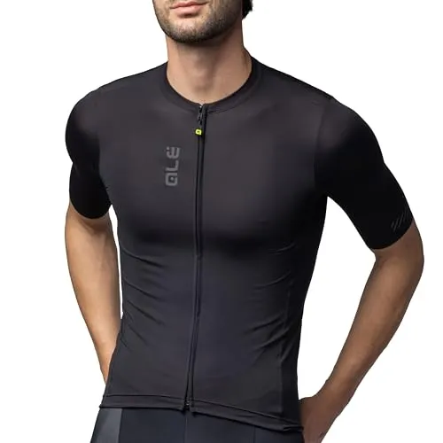 Alé Pragma Color Block S/S Jersey - Radtrikot Gr M schwarz - Biketrikot für Männer in Schwarz, Größe M; ideal für Gravelbike und Rennrad; luftiges Material für besten Tragekomfort auf der Strecke.