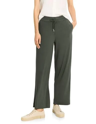 Cecil Damen Hose mit Wide Legs in grün von CECIL