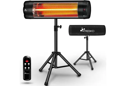 TRESKO Heizstrahler Infrarot Wärmestrahler 2500W in schwarz von Tresko