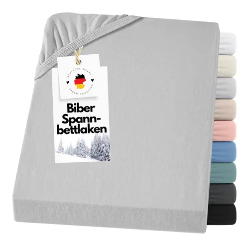Carpe Sonno Biber Spannbettlaken 90x200 Grau - Hochwertiges Biber Spannbettlaken aus reiner Baumwolle, ideal für kalte Nächte. Mit Gummizug für perfekten Sitz und angenehmer Wärme. Pflegeleicht und formstabil für gemütliche Stunden im Schlafzimmer.