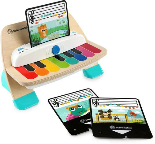 Hape Kinder-Musikinstrument baby einstein Touch Klavier aus Holz - Rollenspielzeug für Kleinkinder ab 6 Monaten, fördert musikalische und kognitive Entwicklung mit interaktiver Cap-Touch-Funktion und 6 Melodien.