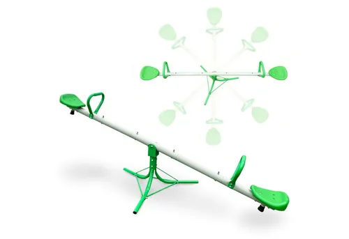 HyperMotion Swing HYP11 Kinderschaukelwippe mit 360° Drehfunktion - Spielplatz-Schaukeln mit innovativer 360-Grad-Drehfunktion für doppelten Spaß: Ideal für 2 Kinder, belastbar bis 90 kg, wetterfest und sicher für ganzjährigen Einsatz.