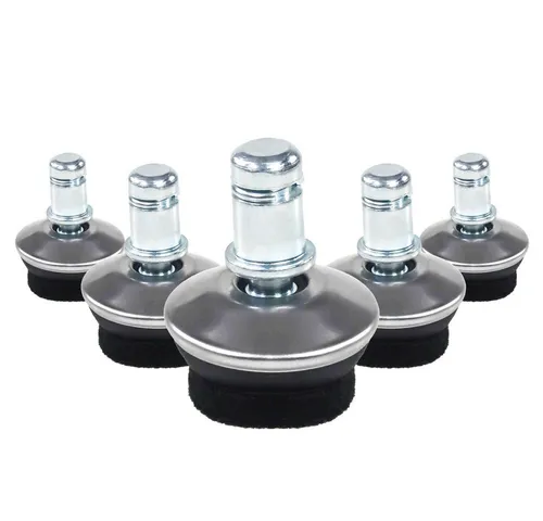 hjh OFFICE Stuhlgleiter 5 x STAND FZ aus 100 % Nylon - Zubehör für Möbel: Diese Filzgleiter ermöglichen müheloses Bewegen von Besucherstühlen auf harten Böden, schützen vor Schäden und verwandeln jeden Büro-Drehstuhl in einen Konferenzstuhl.