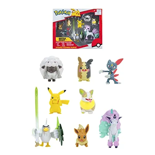 Pokémon Bandai 8 Figuren Battle – Pikachu, Evoli, und mehr