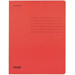 Original Falken Einschlagmappe 25er Pack - Rot - Fächer- & Ordnungsmappen aus Recycling-Kraftkarton, blauer Engel zertifiziert und ideal für die umweltbewusste Aufbewahrung von bis zu 200 DIN A4 Blättern.