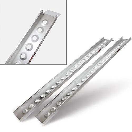 BITUXX® 2 ALU Motorradrampen - Auffahrrampe für Scooter, Roller & Moped - Laderampen mit einer Traglast von 200kg pro Rampe, ideal für den einfachen Transport von Motorrädern und Scootern. Robuste Aluminiumkonstruktion für hohe Stabilität und Langlebigkeit.