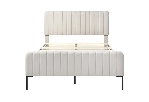 Sweiko Polsterbett, mit Lattenrost und verstellbarem Kopfteil, 140*200cm, ohne Matratze