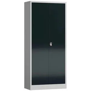ClassiX Aktenschrank X-530338, abschließbar aus Metall - Büroschrank aus stabilen Metall mit 4 höhenverstellbaren Fachböden und sicherem Drehzylinderschloss. Ideal für die sichere Aufbewahrung von Unterlagen in Büros.