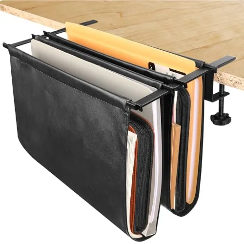 BELLE VOUS Hängender Schreibtisch Organizer - Büro Ablagekorb für A4-Dokumente - Aufbewahrungskorb zum Aufhängen - Schreibtisch Seitenaufbewahrung - Dokumentenhalter - Postablage