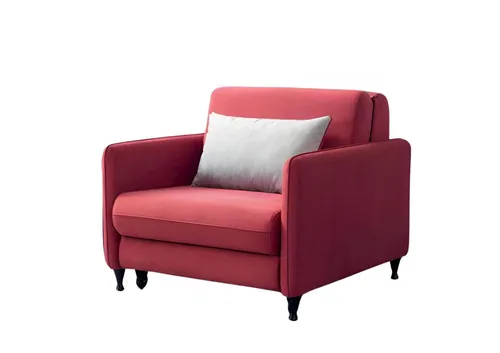 Schlafsessel mit Bettfunktion – Ausklappbarer Einsitzer in Rot - Vielseitiger Schlafsessel in modernem Design, ideal für Wohnräume. Mit praktischem Stauraum und verstellbarer Rückenlehne für zusätzlichen Komfort.