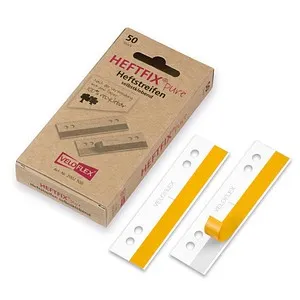 VELOFLEX Heftstreifen, selbstklebend HEFTFIXpure weiß Kunststoff, 50 St.